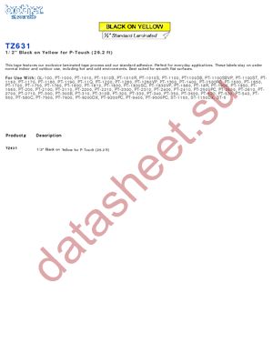 TZ631 datasheet  